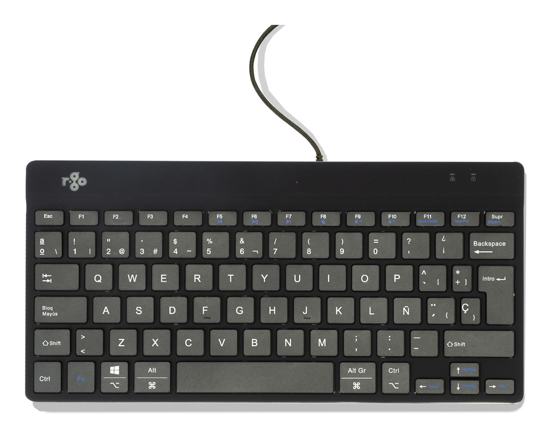 R-Go Tools Ergonomic keyboard R-Go Compact Break, compact keyboard with break software, QWERTY (ES), wired, black