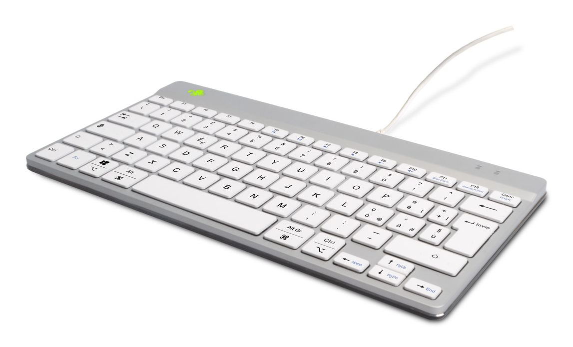 R-Go Tools Ergonomic keyboard R-Go Compact Break, compact keyboard with break software, QWERTY (IT), wired, white
