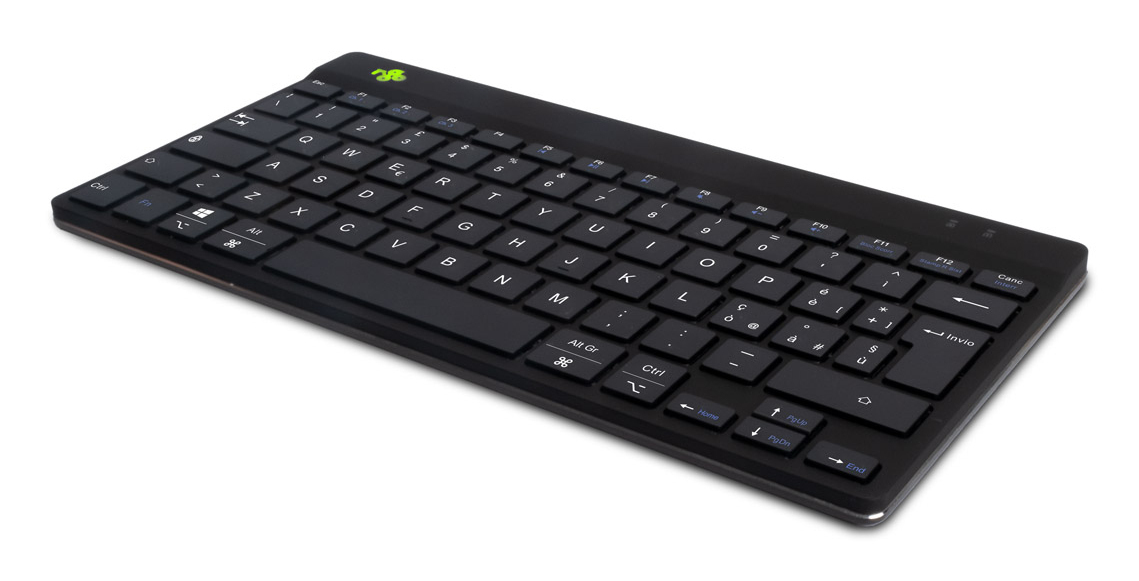 R-Go Tools Ergonomic keyboard R-Go Compact Break, compact keyboard with break software, QWERTY (IT), Bluetooth, black