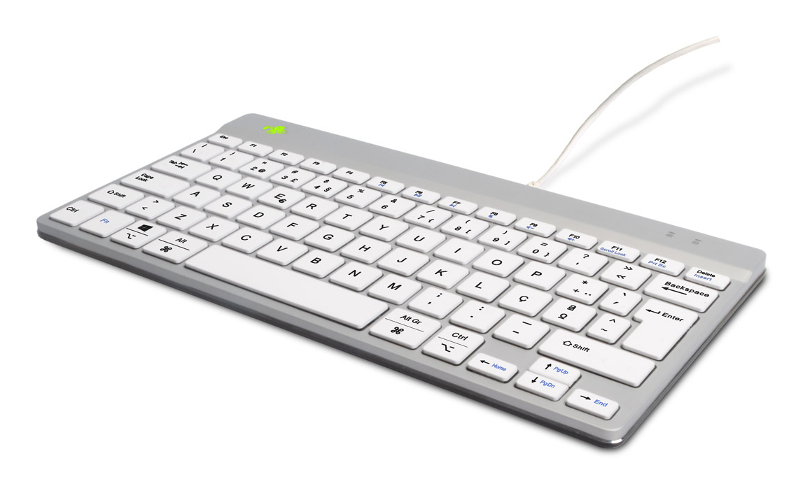 R-Go Tools Ergonomic keyboard R-Go Compact Break, compact keyboard with break software, QWERTY (PT), wired, white