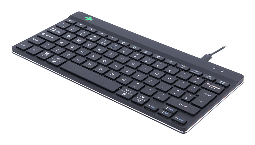 R-Go Tools Ergonomic keyboard R-Go Compact Break, compact keyboard with break software, QWERTY (UK), wired, black