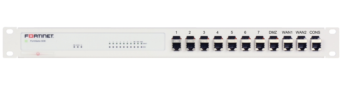 Rackmount.IT Rack Mount Kit for FortiGate 60E / 61E shielded / industrialized