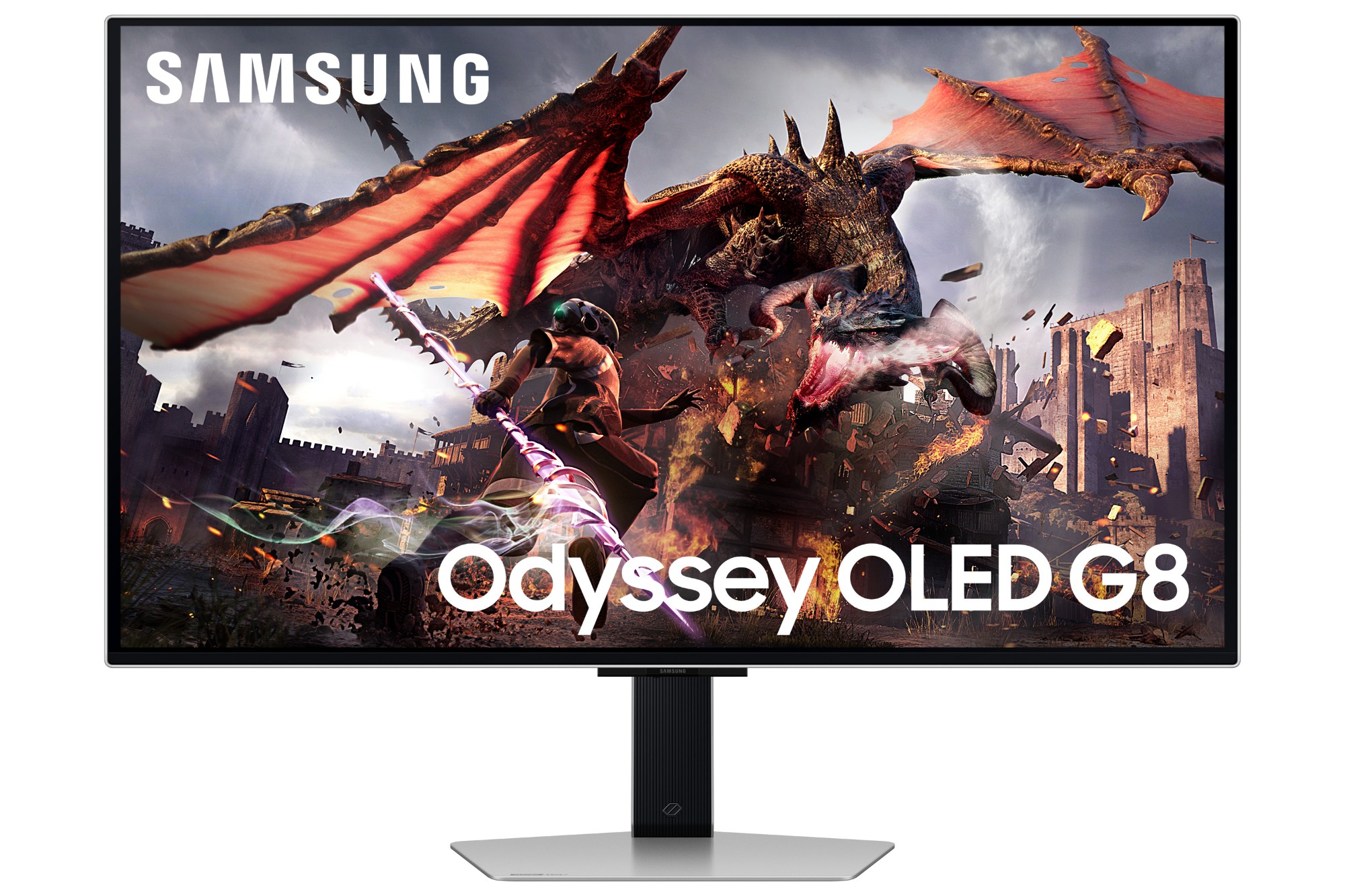 Samsung G80SD computer monitor 81.3 cm (32") 3840 x 2160 pixels 4K Ultra HD OLED Silver