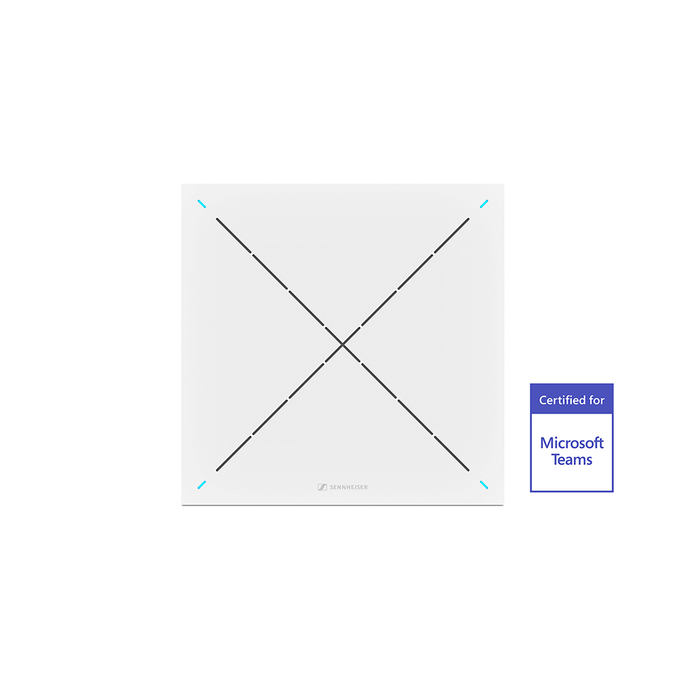 Sennheiser TeamConnect Ceiling 2 Beam-Forming Ceiling Mic Array Dante PoE, White