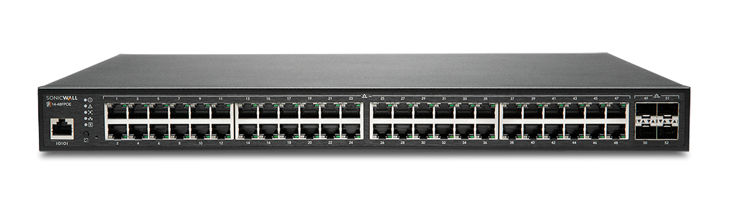 SonicWall SWS14-48FPOE Managed L2 Gigabit Ethernet (10/100/1000) Power over Ethernet (PoE) 1U Black