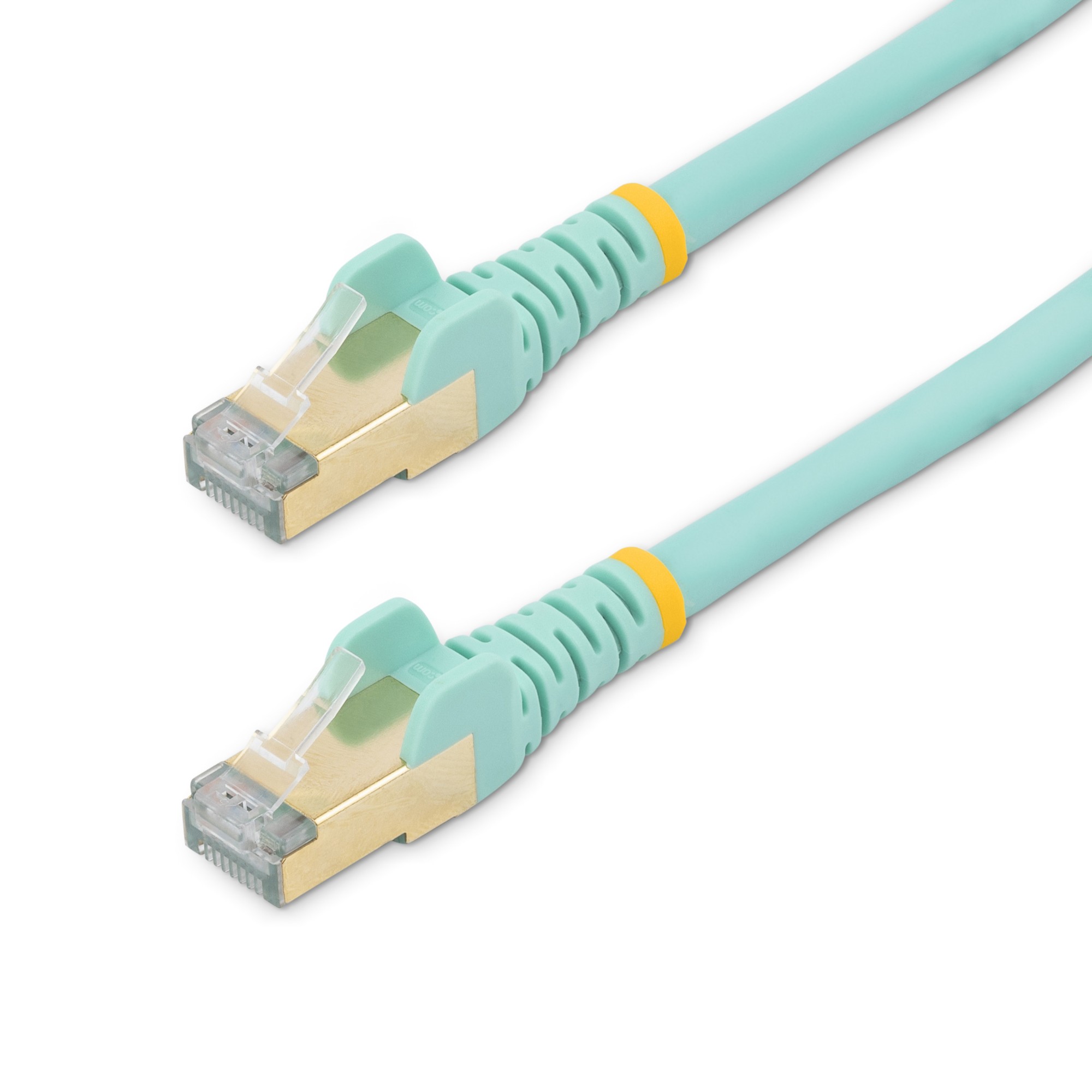 StarTech.com 7m CAT6a Ethernet Cable - 10 Gigabit Shielded Snagless RJ45 100W PoE Patch Cord - 10GbE STP Network Cable w/Strain Relief - Aqua Fluke Tested/Wiring is UL Certified/TIA