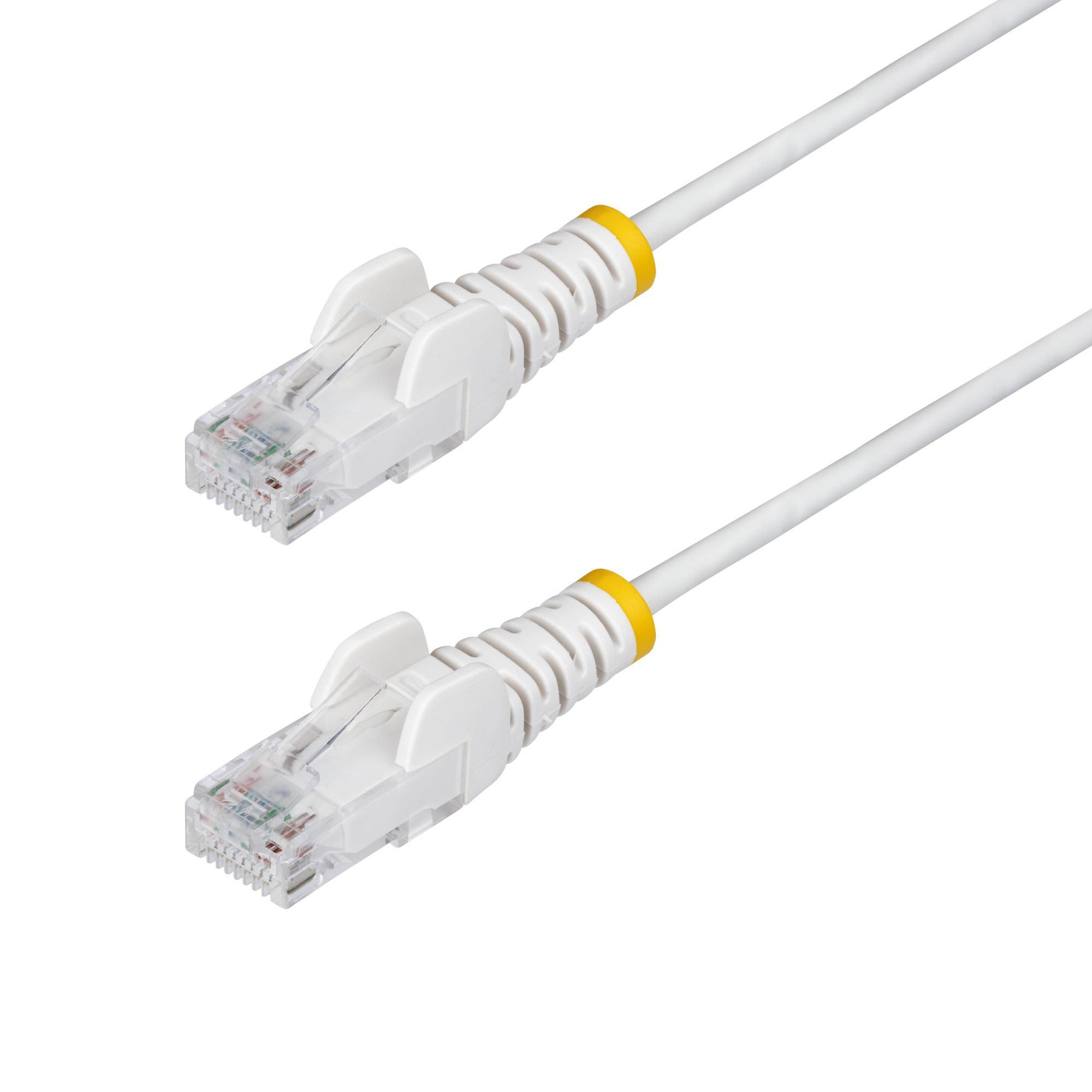 StarTech.com 50cm White Slim CAT6 Ethernet Cable, Snagless, 100W PoE, UTP, LSZH, 28AWG Pure Bare Copper Wire, Slim RJ45 Network Patch Cord w/Strain Reliefs, Fluke Tested