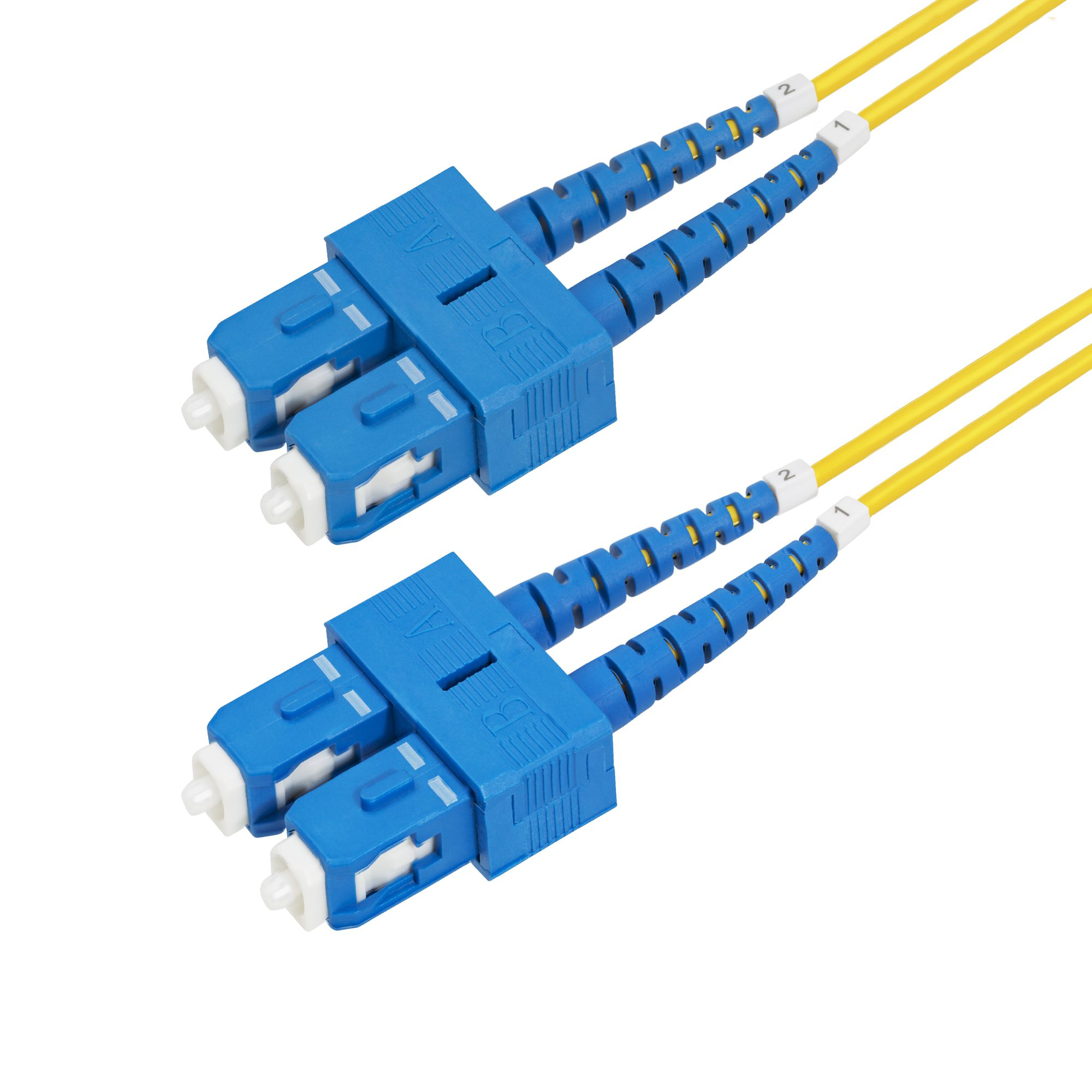 StarTech.com 5m (16.4ft) SC to SC (UPC) OS2 Single Mode Duplex Fiber Optic Cable, 9/125µm, 40G/100G Zipcord, Bend Insensitive, Low Insertion Loss - LSZH Fiber Jumper Cord