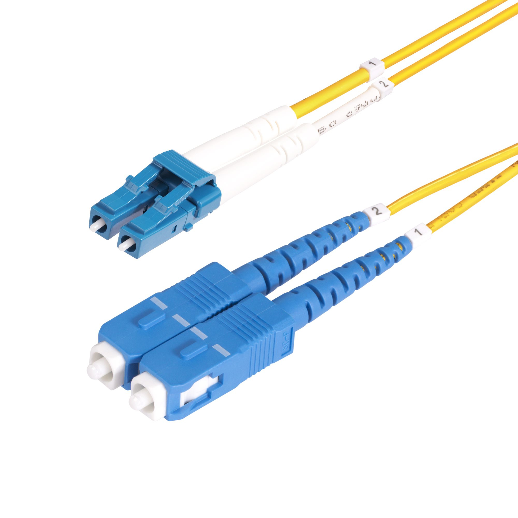 StarTech.com 7m (22.9ft) LC to SC (UPC) OS2 Single Mode Duplex Fiber Optic Cable, 9/125µm, 100G, Bend Insensitive, Low Insertion Loss - LSZH Fiber Jumper Cord