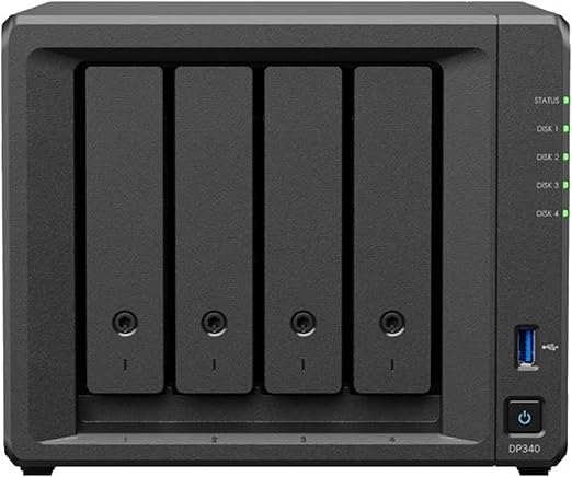 Synology DP340 NAS/storage server Desktop R1600 16 GB Black
