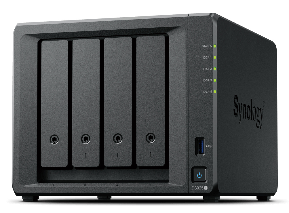 Synology DiskStation DS925+ NAS/storage server Ryzen Embedded V1500B 4 GB DDR4 0 TB Black