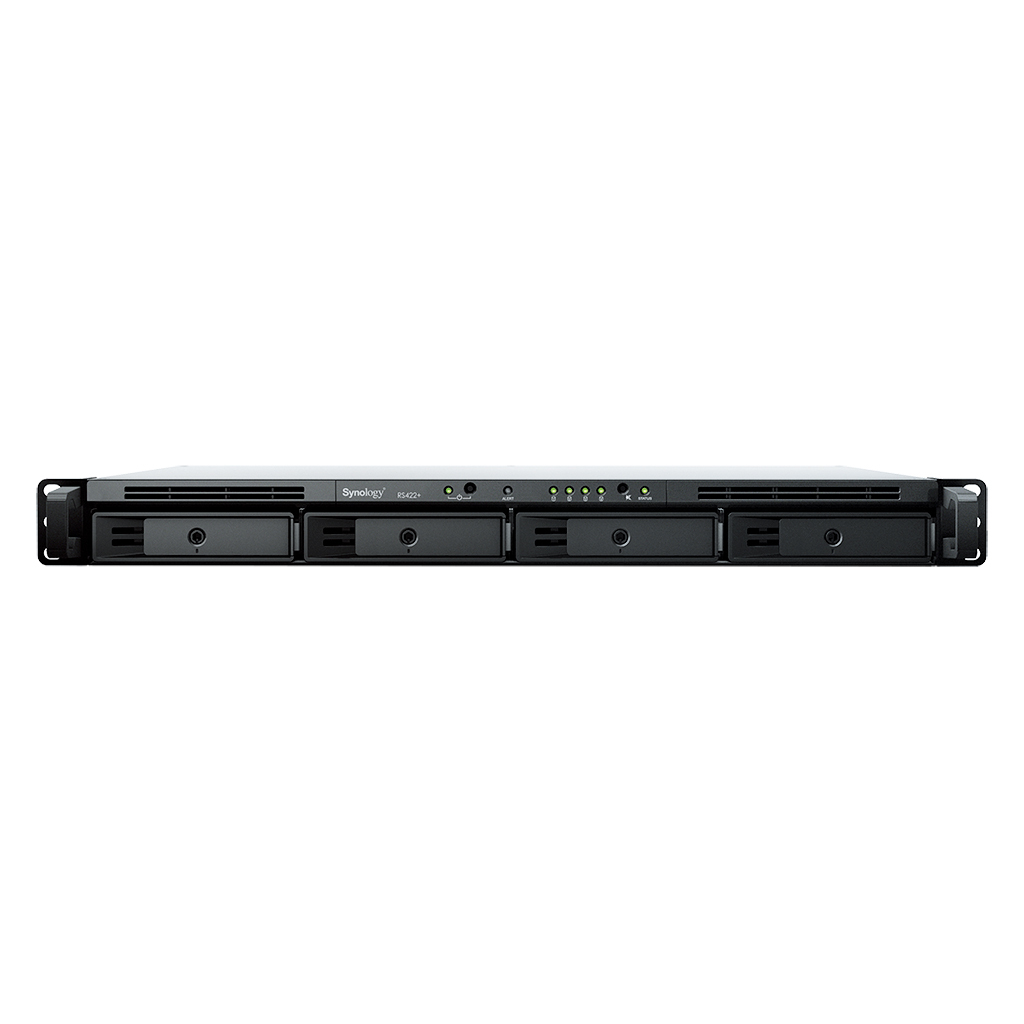 Synology RackStation RS422+ +4 x HAT3300 6TB NAS Rack (1U) Ryzen Embedded R1600 2 GB DDR4 24 TB HDD DiskStation Manager Black