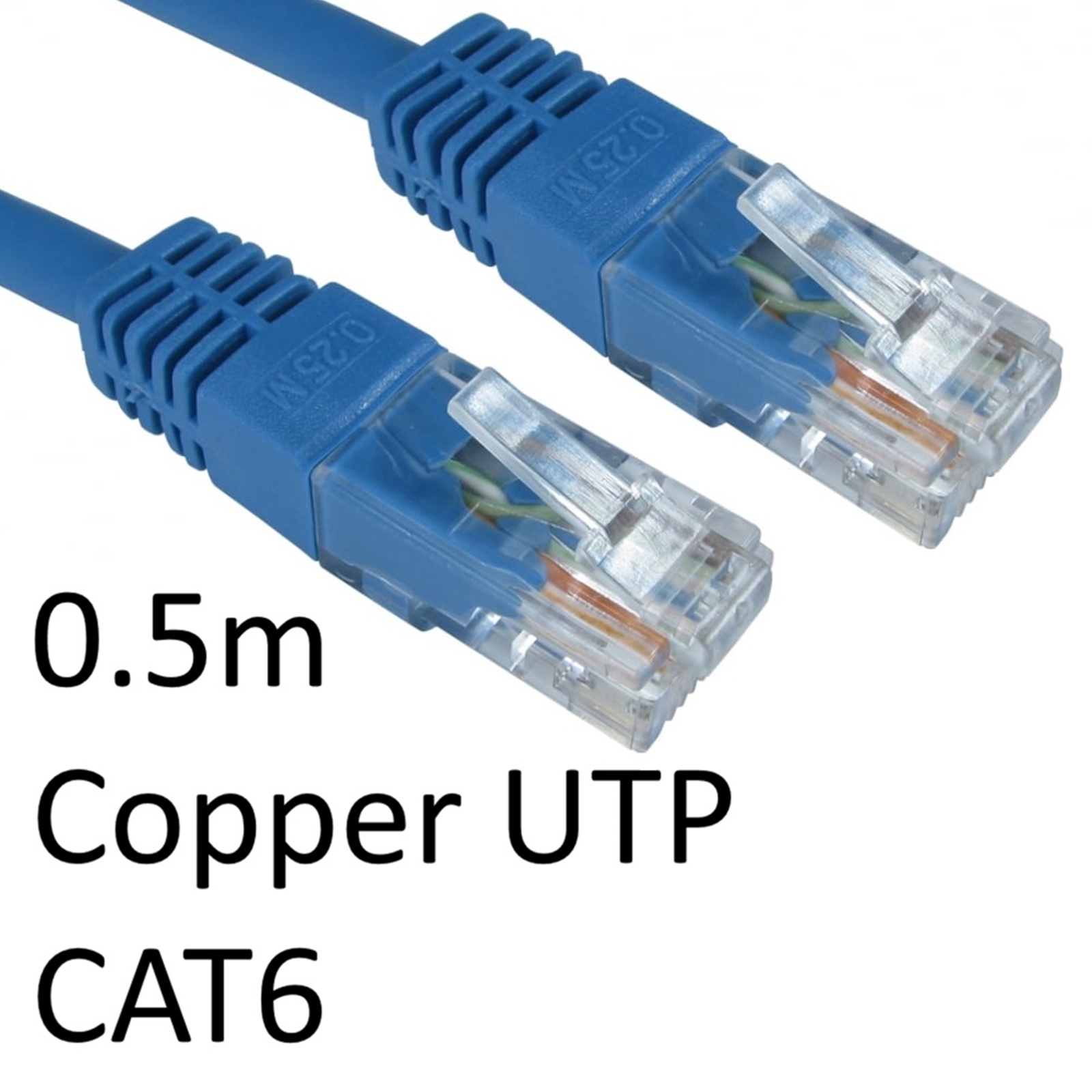 TARGET RJ45 (M) to RJ45 (M) CAT6 0.5m Blue OEM Moulded Boot Copper UTP Network Cable