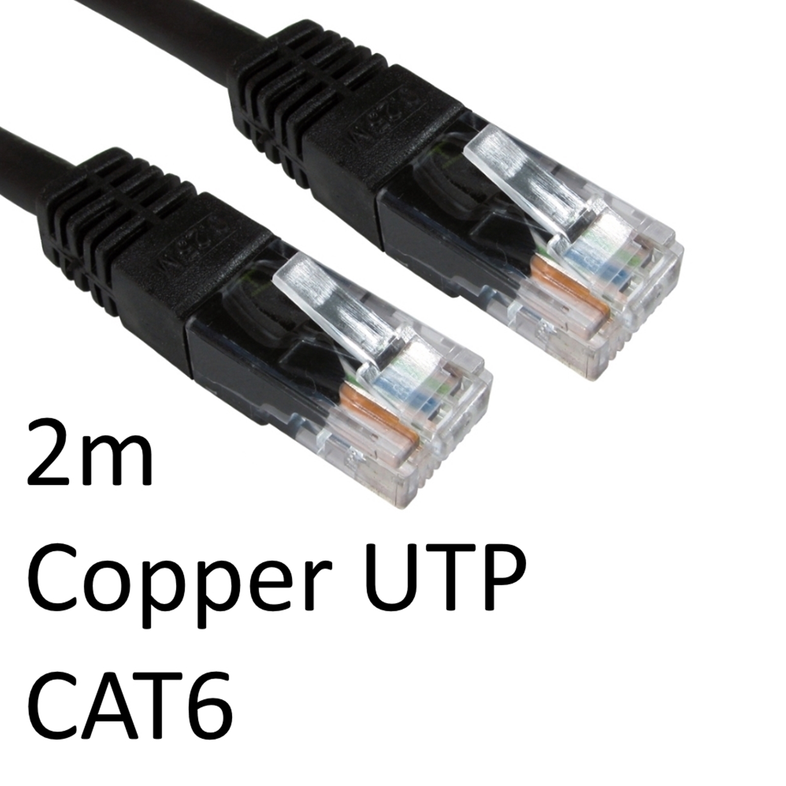 TARGET RJ45 (M) to RJ45 (M) CAT6 2m Black OEM Moulded Boot Copper UTP Network Cable