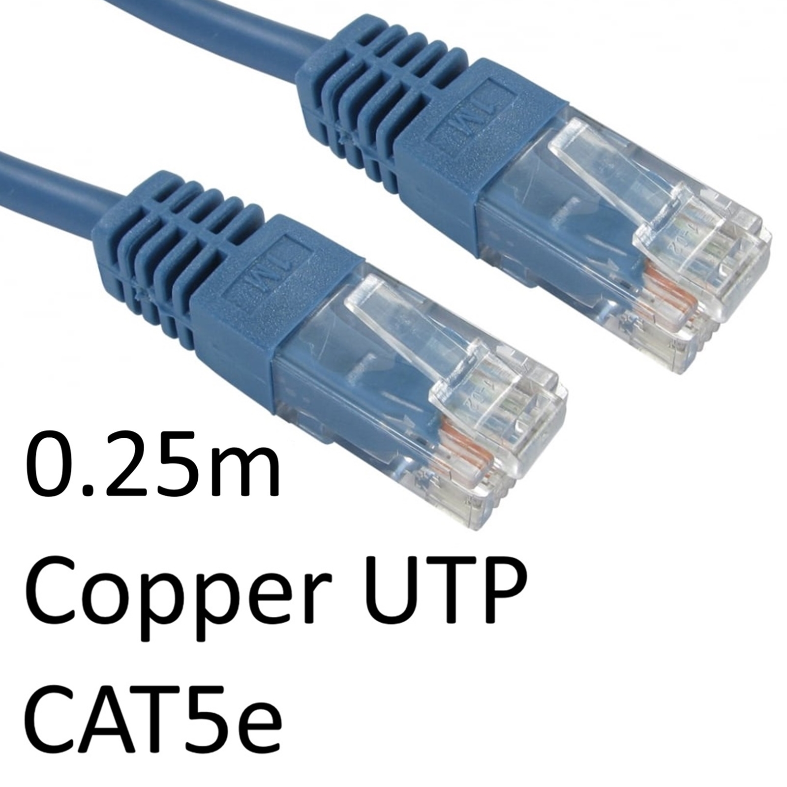 TARGET RJ45 (M) to RJ45 (M) CAT5e 0.25m Blue OEM Moulded Boot Copper UTP Network Cable