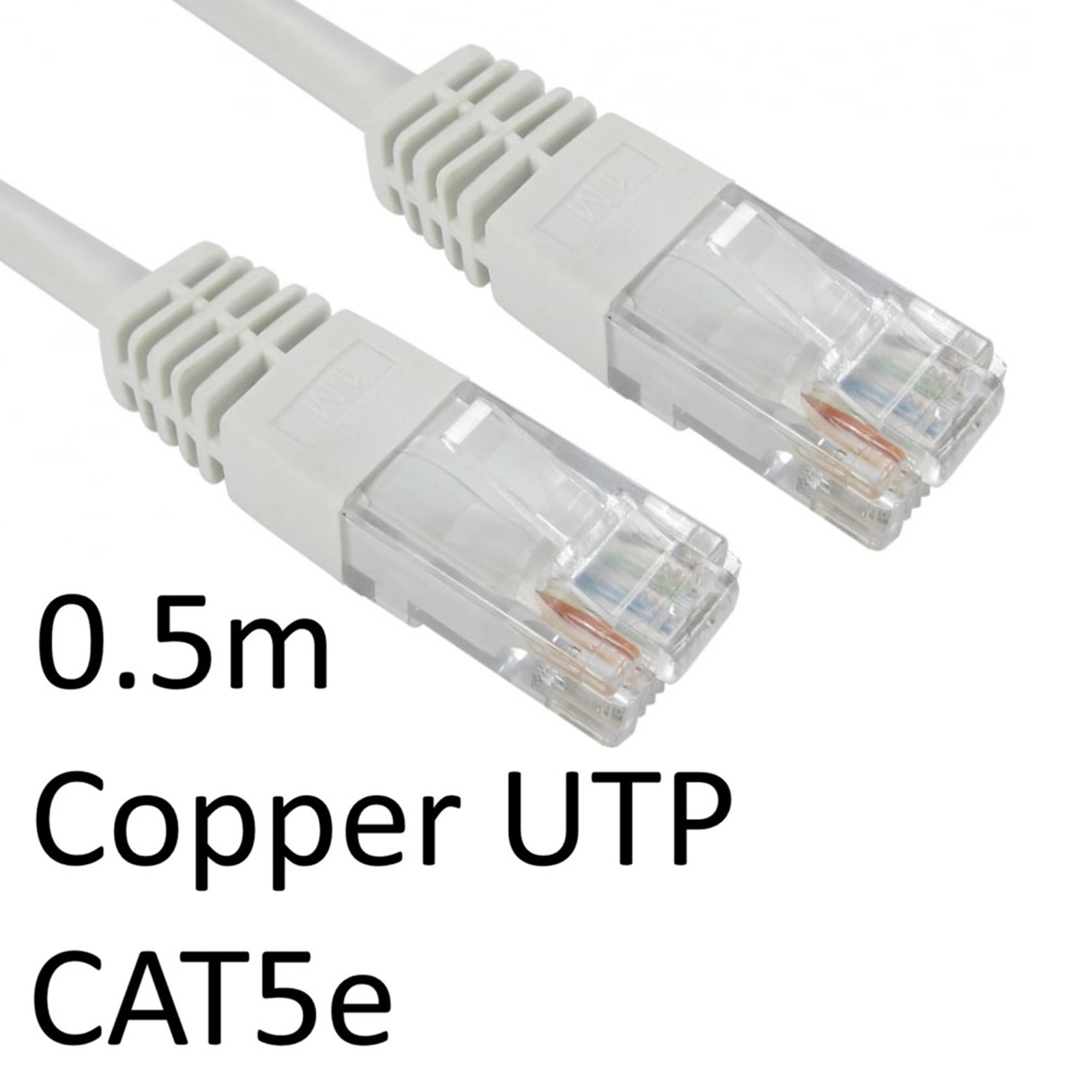 TARGET RJ45 (M) to RJ45 (M) CAT5e 0.5m White OEM Moulded Boot Copper UTP Network Cable