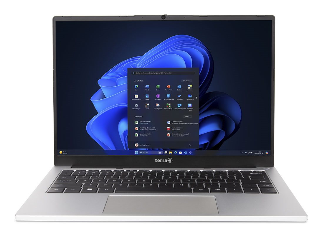 TERRA UK1220825 laptop Intel® Core™ i5 i5-1334U 35.6 cm (14") WUXGA 16 GB DDR4-SDRAM 512 GB SSD Wi-Fi 5 (802.11ac) Windows 11 Pro English Black, Silver