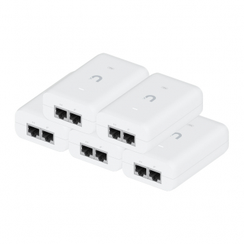 Ubiquiti 5-Pack PoE+ 802.3at PoE injector - U-POE-at (5 Pieces Kit)