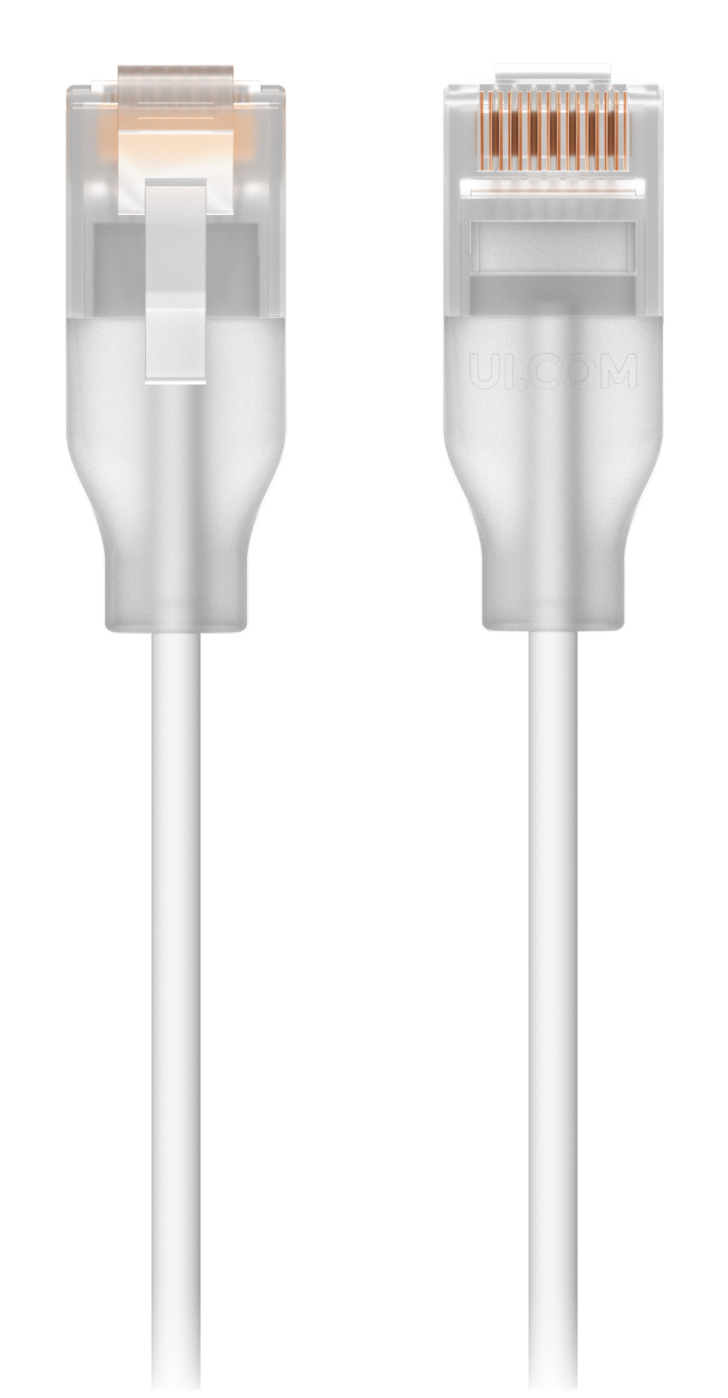Ubiquiti UACC-Cable-Patch-EL-2M-W networking cable Translucent, White Cat6