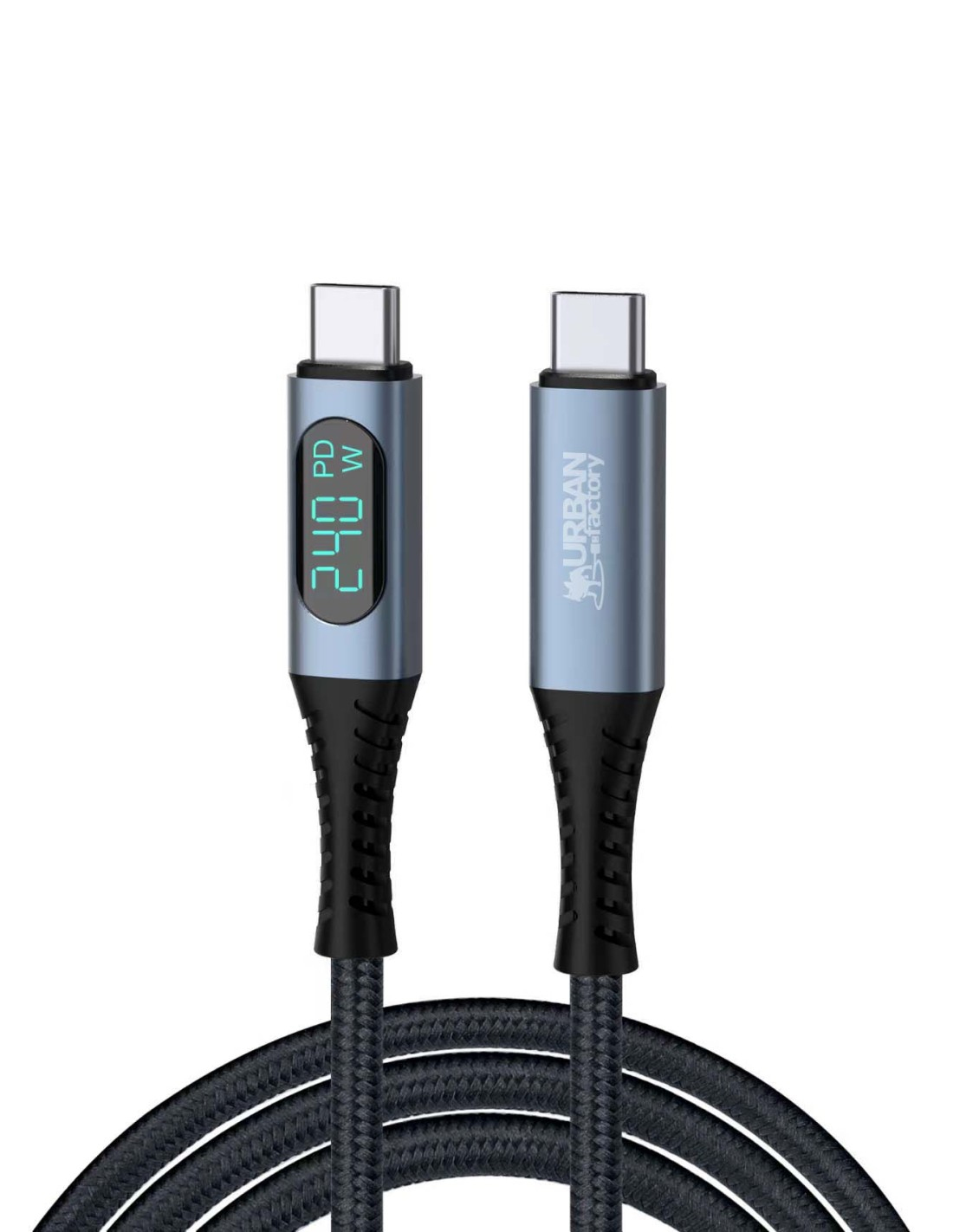 Urban Factory CAB05UF USB cable USB4 Gen 2x2 1.5 m USB C Grey
