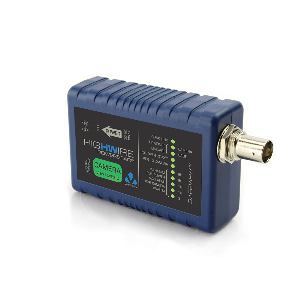 Veracity HIGHWIRE Powerstar Camera network media converter Internal 100 Mbit/s Blue