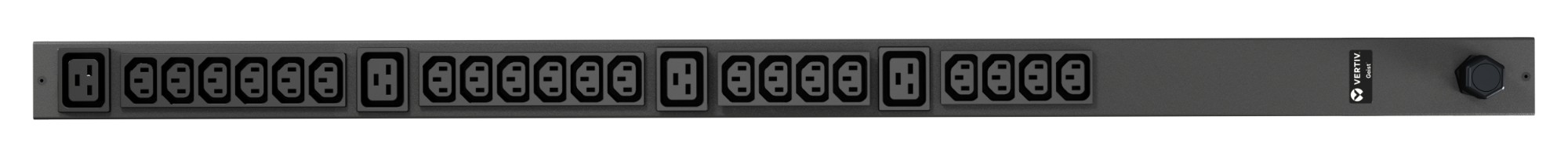 Vertiv Geist rPDU, basic, 0U, input IEC60309 230V 16A, outputs (20)C13 | (4)C19 power distribution unit (PDU) 24 AC outlet(s) Black