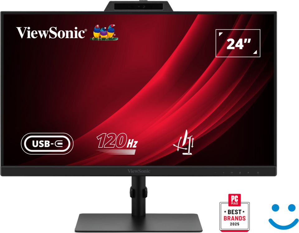 Viewsonic LED monitor VG2441V 24 inch - Full HD 250 nits - resp 5ms - incl 2x2W front-facing speakers  + webcam 5Mp - USB-C 15W