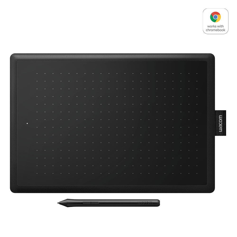 Wacom One by Medium graphic tablet Black 2540 lpi 216 x 135 mm USB