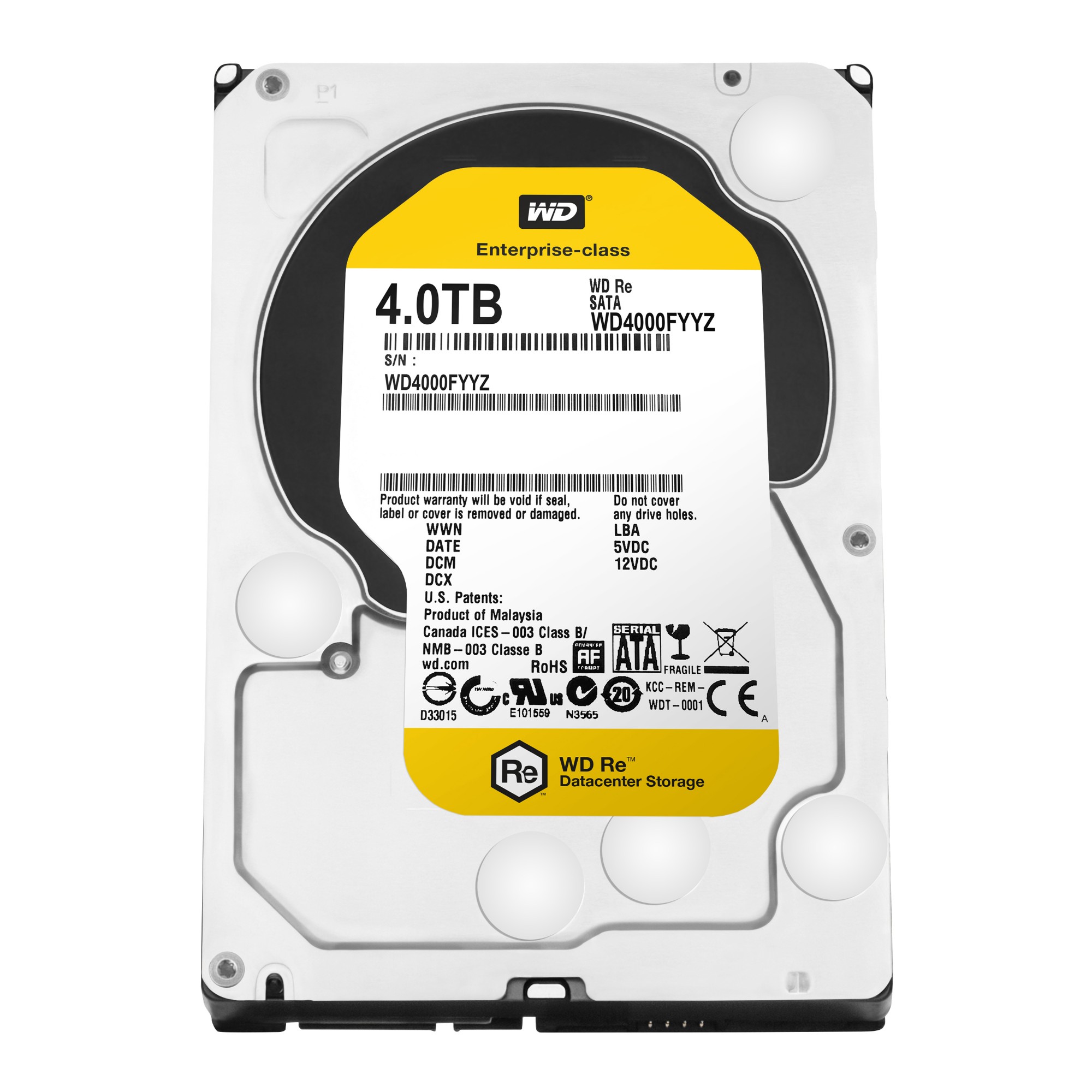 Western Digital RE 4TB internal hard drive 7200 RPM 64 MB 3.5" Serial ATA III