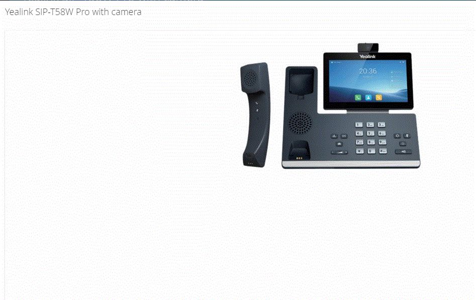 Yealink SIP-T58W Pro (with camera) - Android Based IP Video