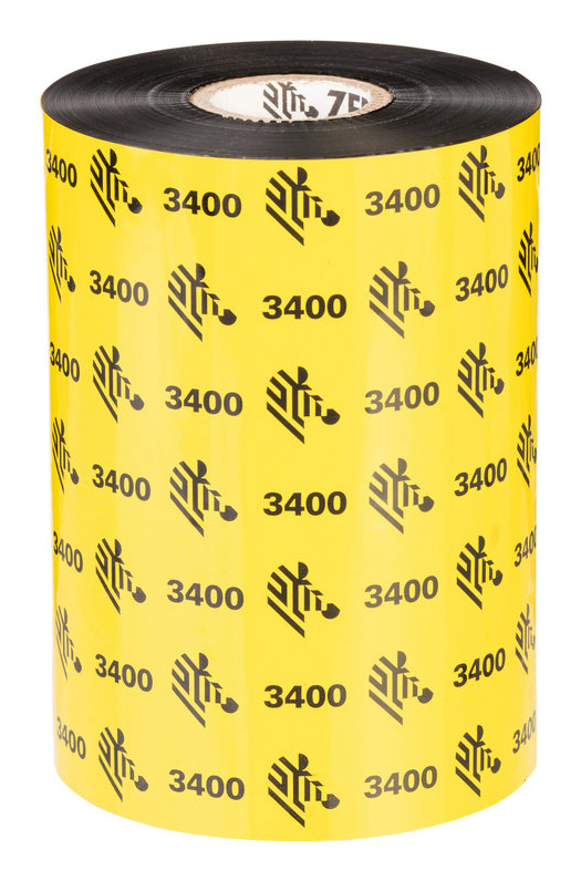 Zebra 03400BK11045 Thermal-transfer ribbon 110mm x 450m Pack=12 for Zebra ZipShip 3400