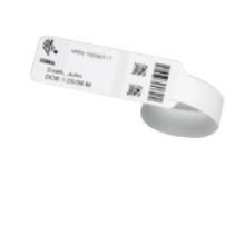 Zebra Wristband, Polyester, 1x7.9375in (25.4x201.6mm), DT, Infant Wristband, Coated, 1in (25.4mm) core, Plain